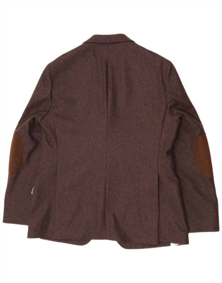 Giacca blazer da uomo a 2 bottoni Sarar UK 40 grande lana marrone