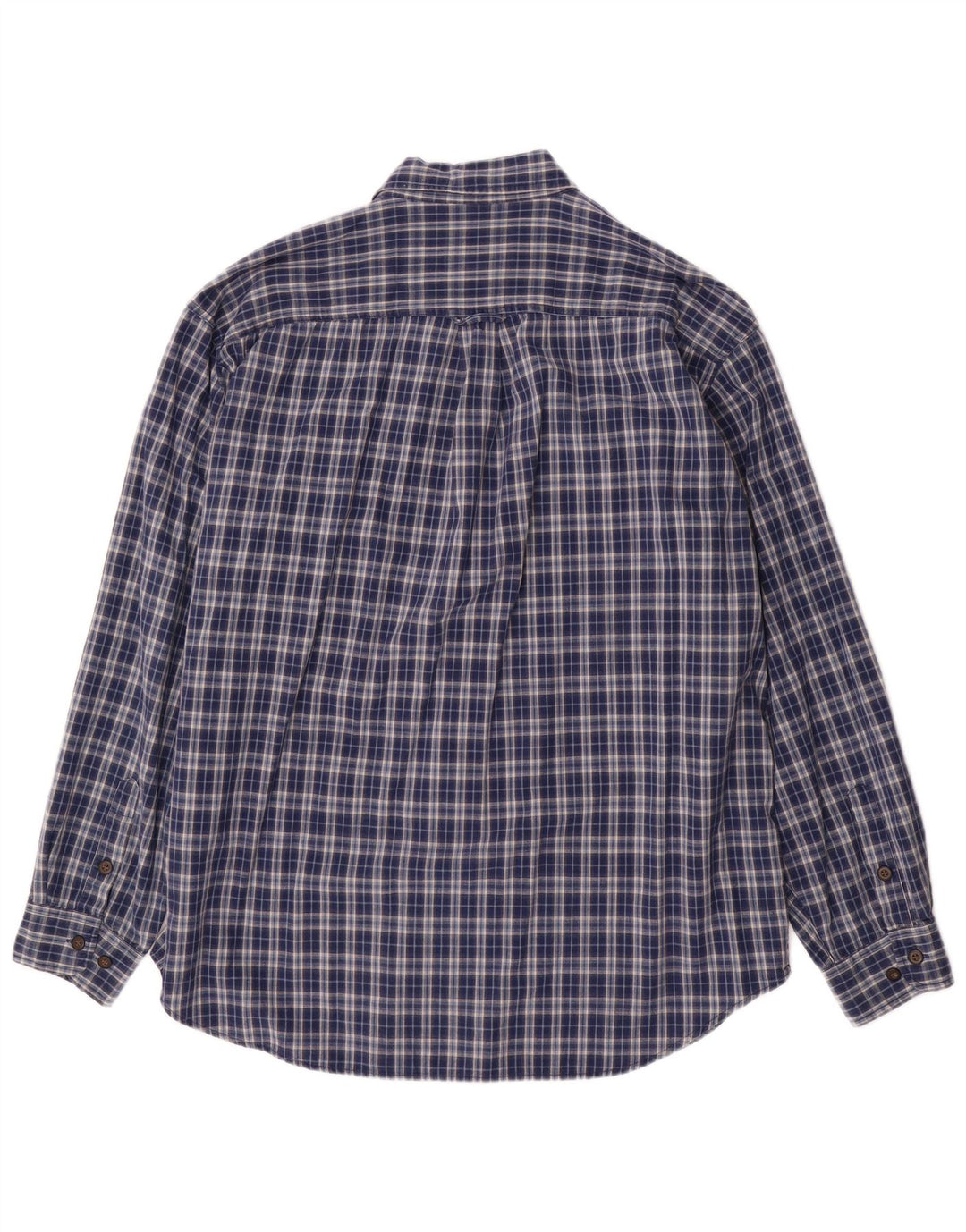 EDDIE BAUER Camicia da uomo in flanella di cotone a quadri blu grande