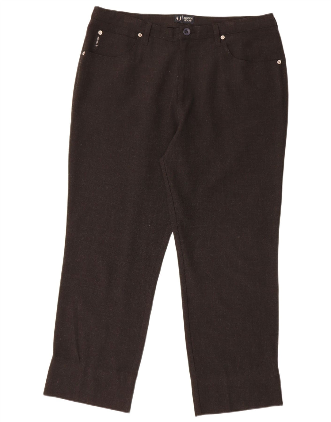 Pantaloni casual dritti da donna Armani W36 L27 Marrone