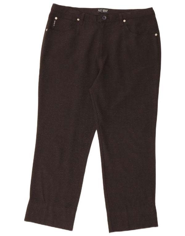 Pantaloni casual dritti da donna Armani W36 L27 Marrone