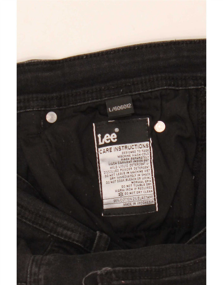 Pantaloncini di jeans da donna Lee grandi W32 in cotone nero