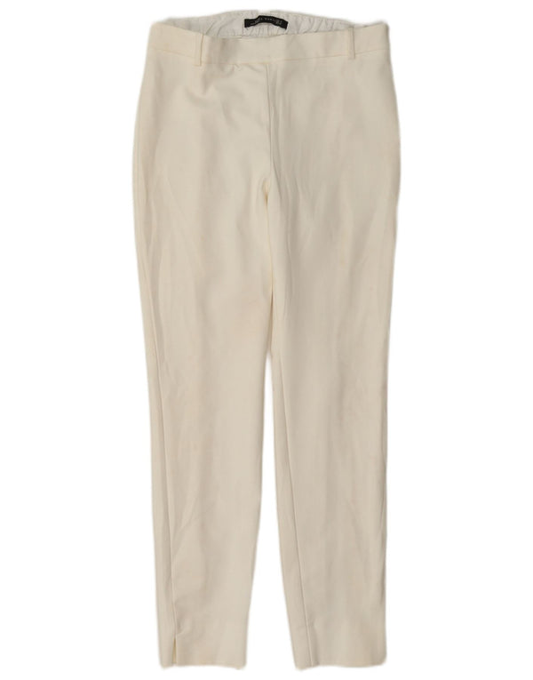 Pantaloni casual skinny da donna Zara piccoli W26 L26 bianco sporco