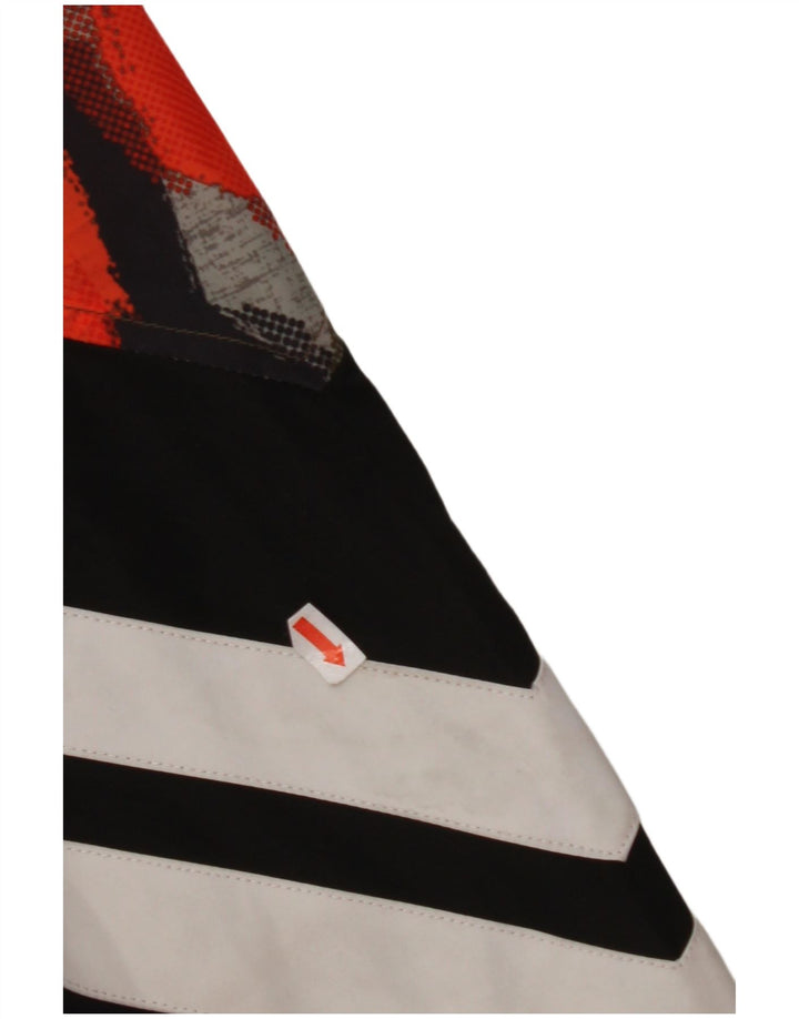 Giacca antipioggia da uomo con cappuccio SUPERDRY UK 40 grande nera maculata