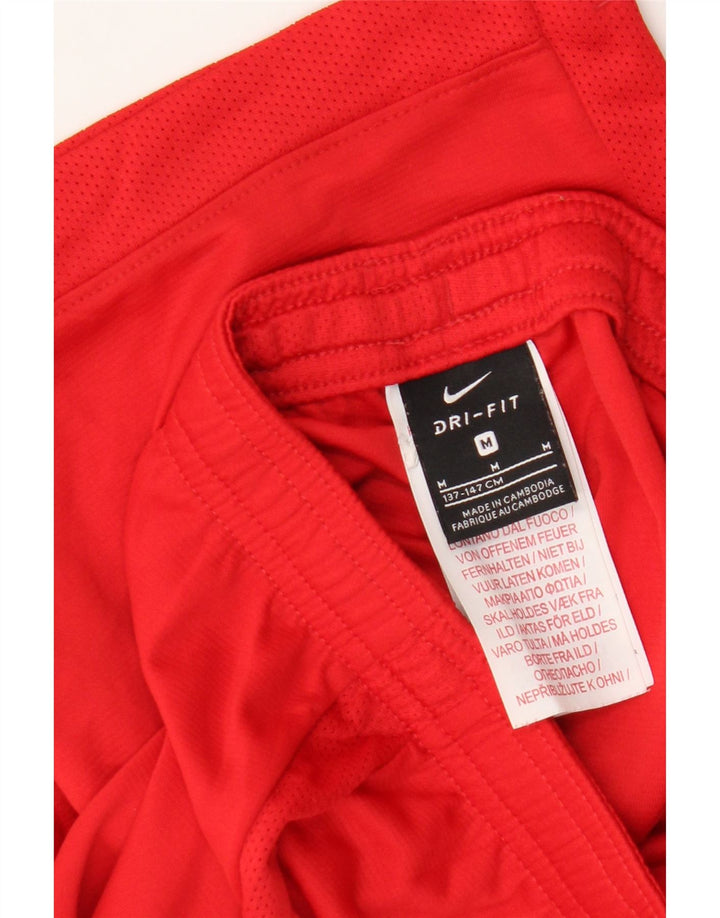 Pantaloncini sportivi Nike da ragazzo Dri Fit 10-11 anni poliestere rosso medio