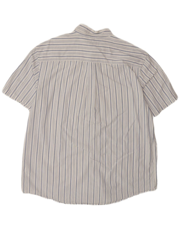 Camicia a maniche corte da uomo Timberland 2XL cotone a righe bianche