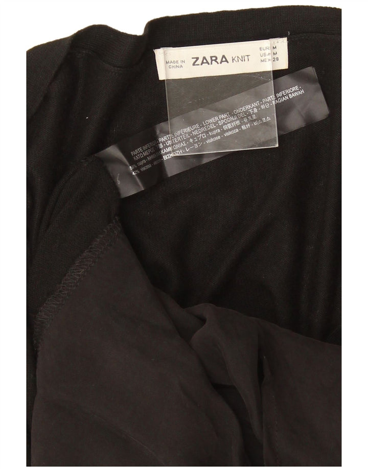 Maglione cardigan da donna Zara UK 14 medio nero cupro