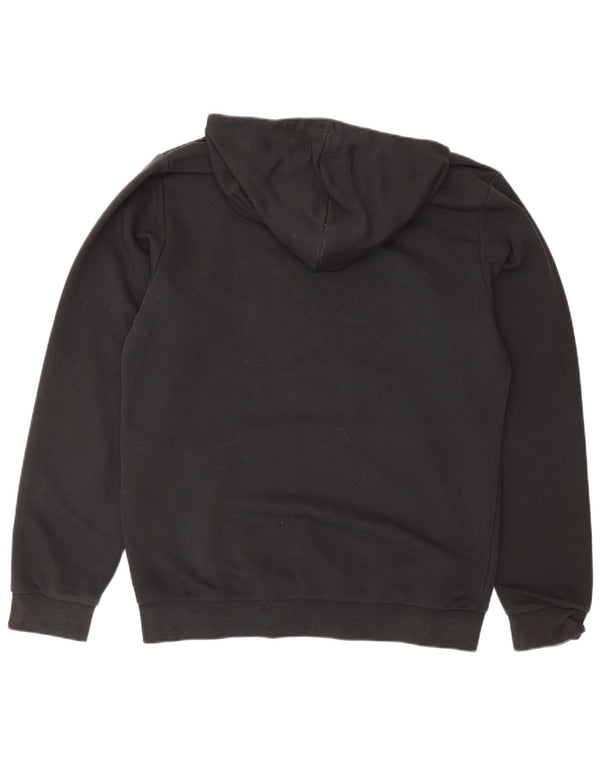 Maglione con cappuccio grafico da uomo ADIDAS UK 40/42 cotone nero medio