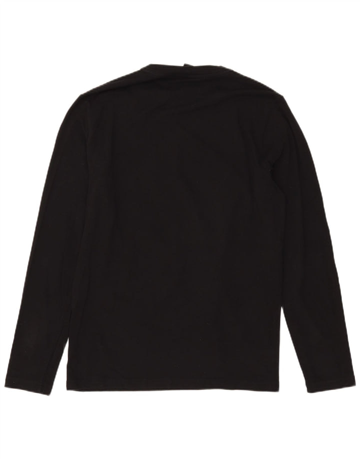 Top da uomo Hugo Boss a maniche lunghe in cotone nero medio