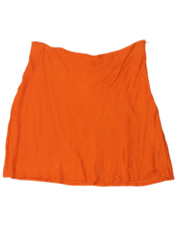 Minigonna Zara da donna grande W30 in viscosa arancione