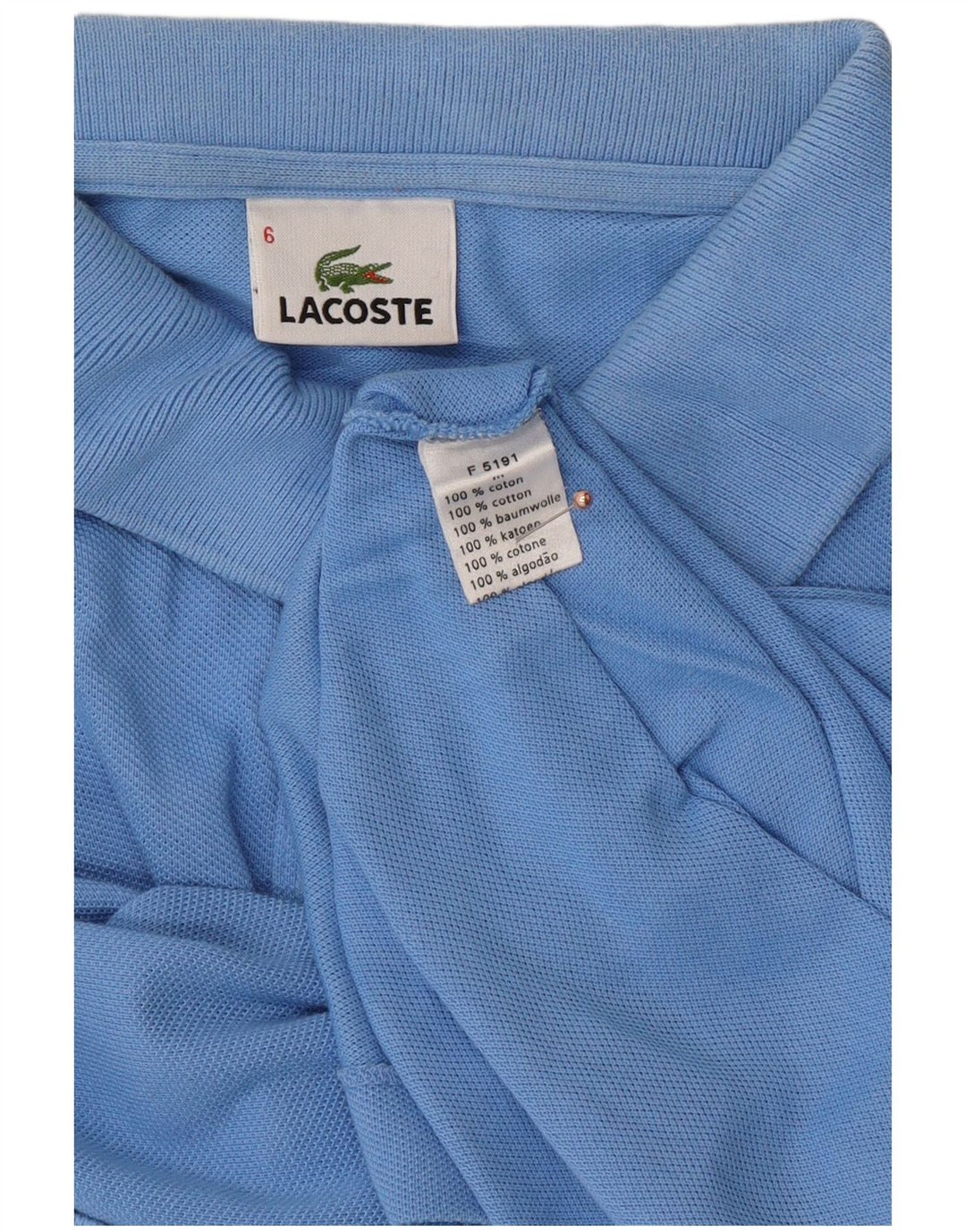Polo da uomo LACOSTE taglia 6 XL in cotone blu
