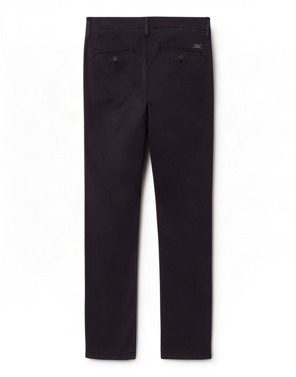 Pantaloni chino skinny da uomo a vita media Guess W28 L32 in cotone blu navy