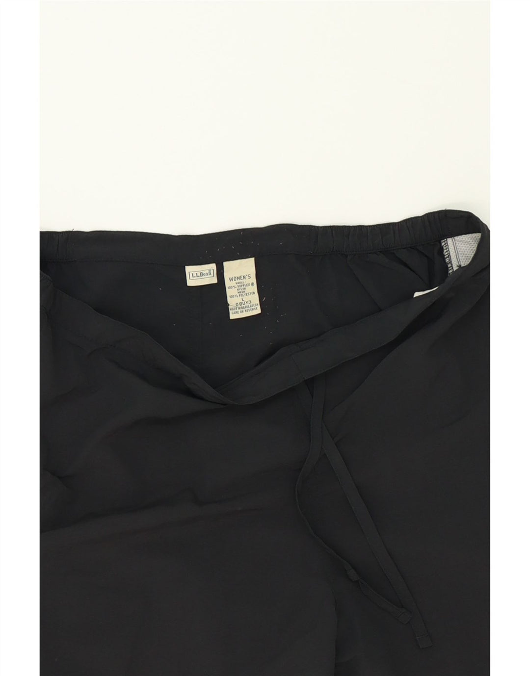 L.L.BEAN Womens Sport Shorts UK 16 Large Black Nylon Vintage L.L.Bean and Second-Hand L.L.Bean from Messina Hembry 
