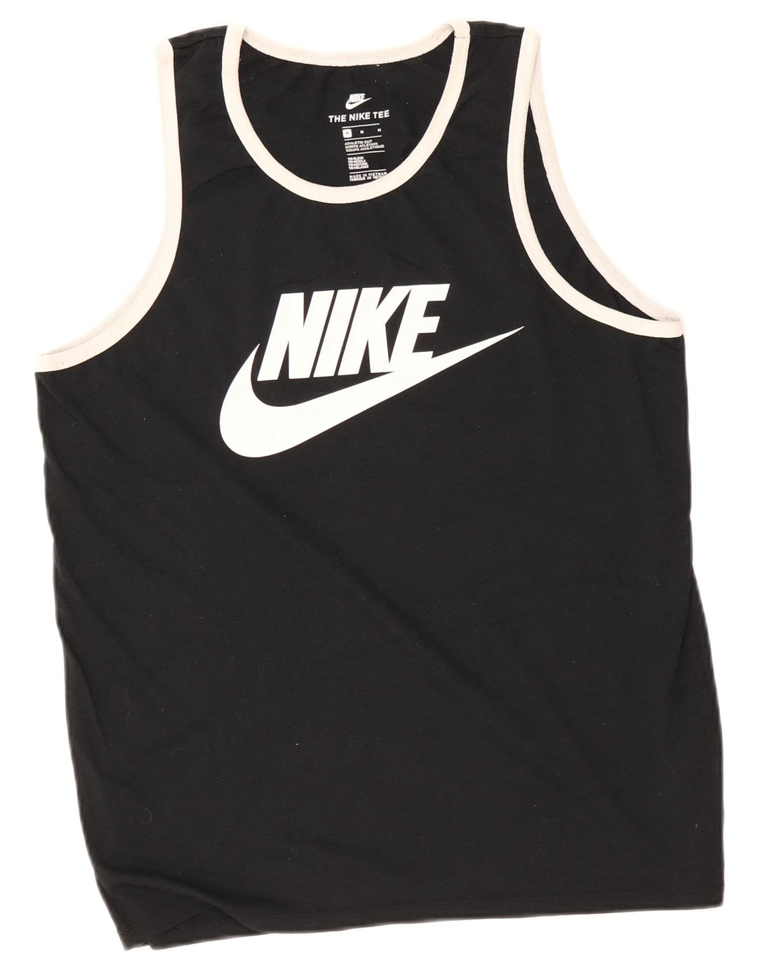 Canotta grafica Nike da uomo con taglio atletico, poliestere medio nero