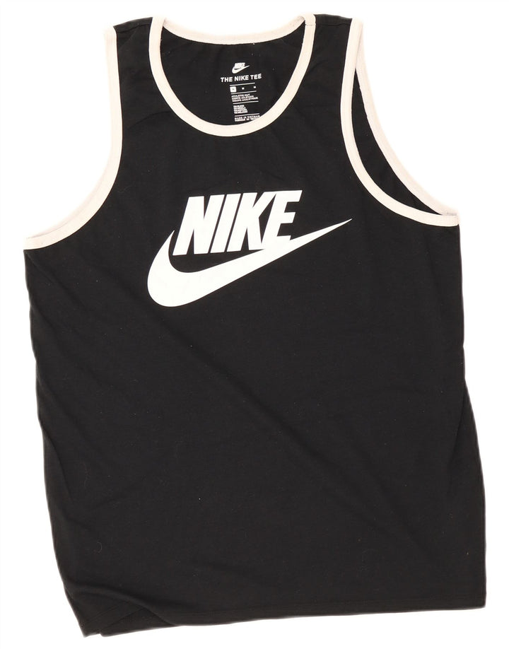 Canotta grafica Nike da uomo con taglio atletico, poliestere medio nero