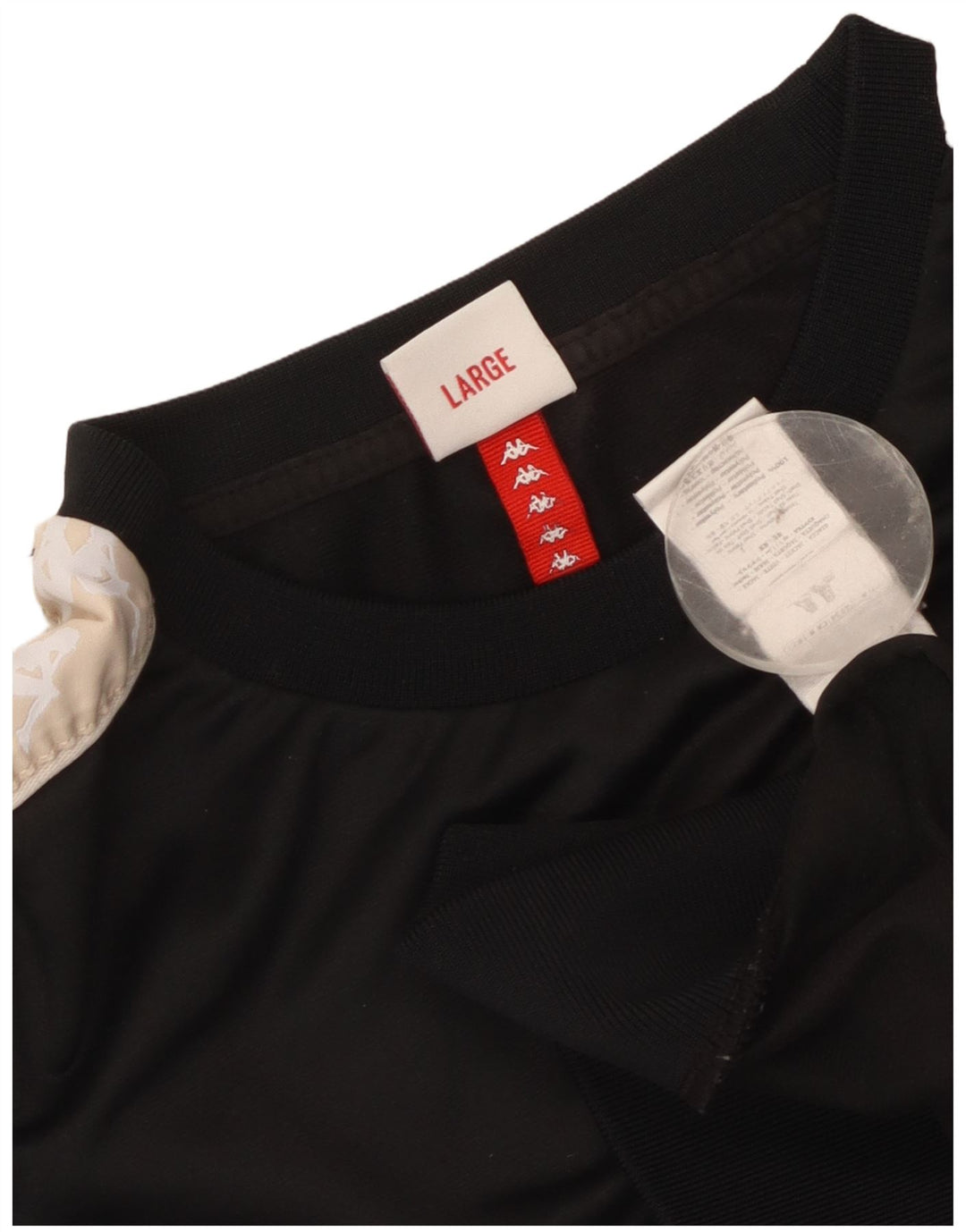 Felpa da donna con grafica corta Kappa, maglione UK 14, grande, colore nero