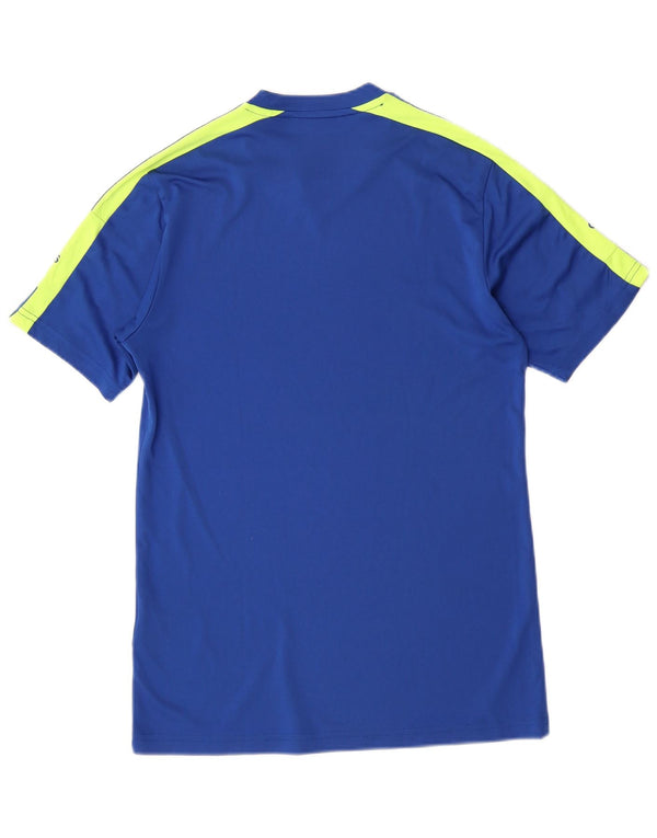 T-shirt grafica Adidas Aeroready da uomo, piccola, in poliestere color block blu