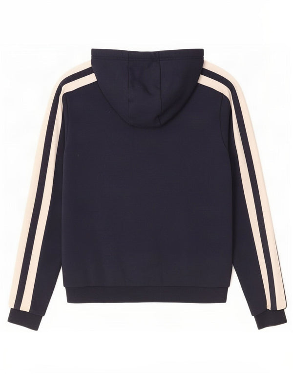 Maglione con cappuccio e zip da donna Lacoste taglia 42 grande in cotone blu navy