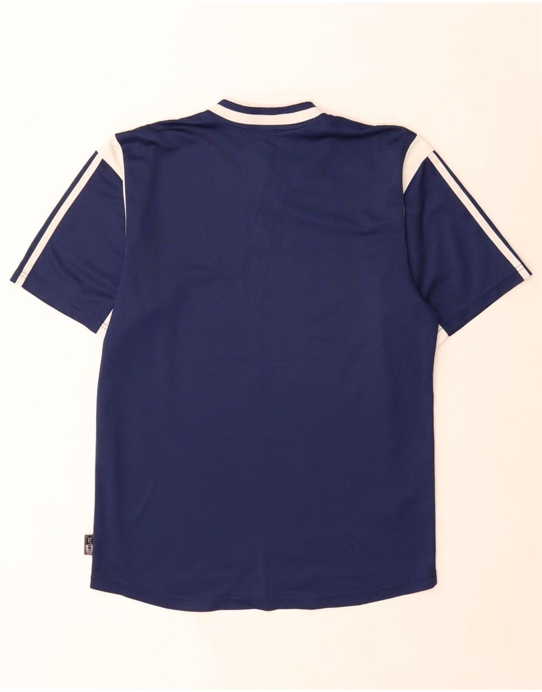 T-shirt Adidas Climalite da uomo Top piccola in poliestere color block blu navy