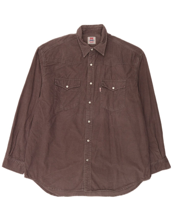 Camicia Levi's da uomo in velluto a coste XL in cotone marrone