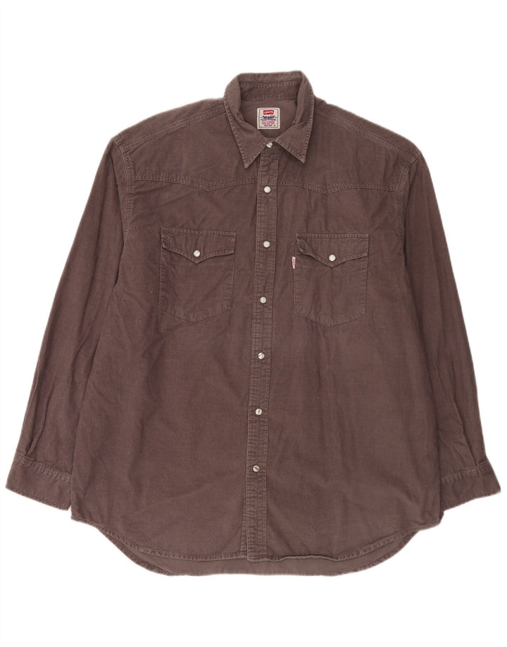 Camicia Levi's da uomo in velluto a coste XL in cotone marrone