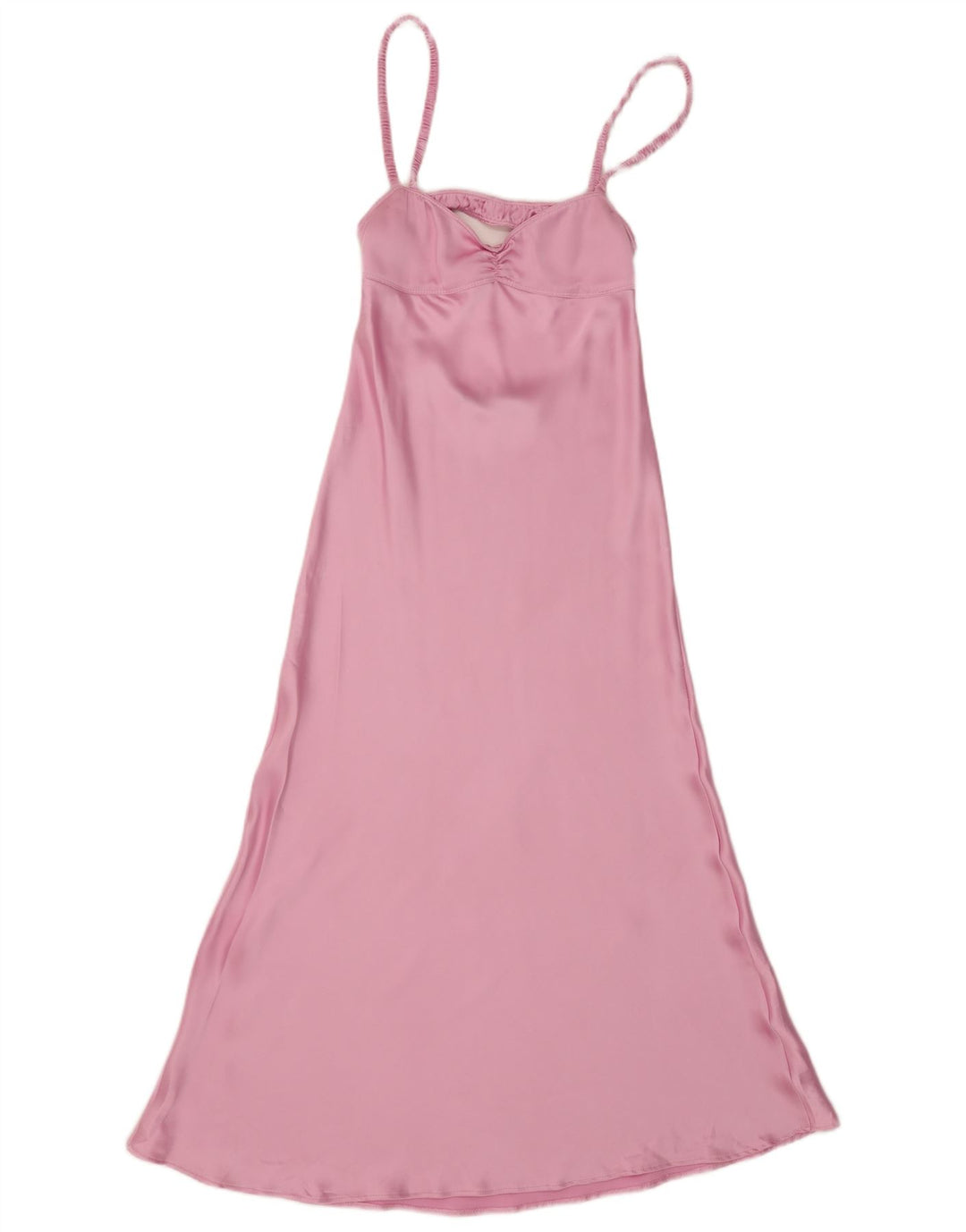 Abito maxi slip da donna Zara UK 6 XS poliestere rosa