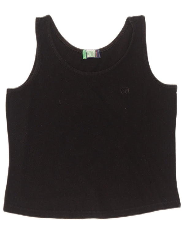 Top corto da donna Sergio Tacchini UK 10 piccolo nero