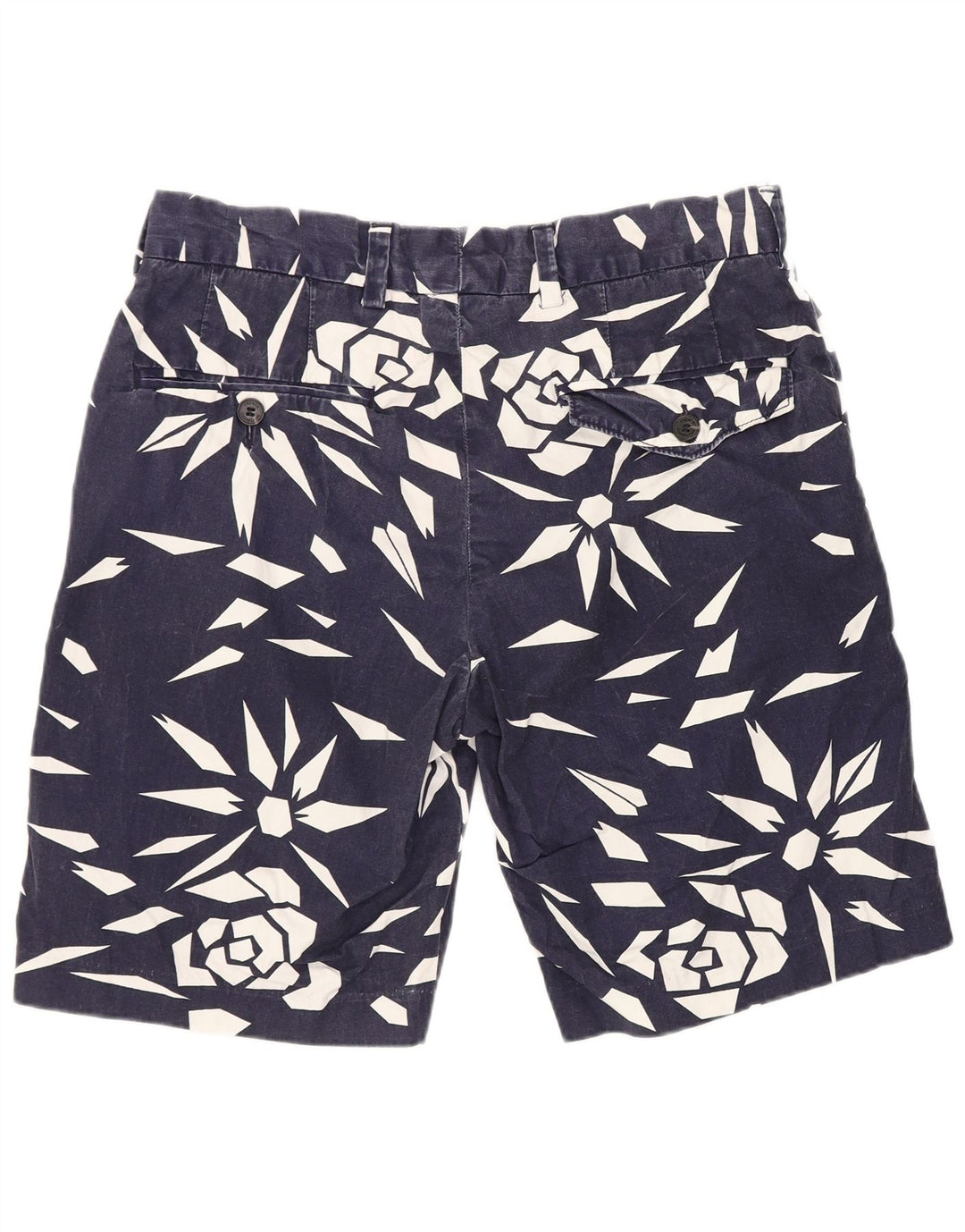 Pantaloncini chino da uomo French Connection W30 cotone geometrico blu medio