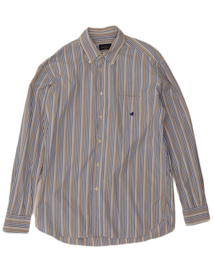Camicia da uomo Brooksfield taglia 43 XL gessato multicolore