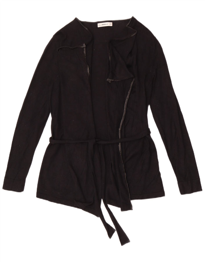 Maglione cardigan oversize da donna Zara UK 14 viscosa nera media