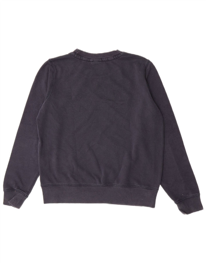 Felpa con grafica da donna Champion, maglione UK 14, cotone blu navy medio