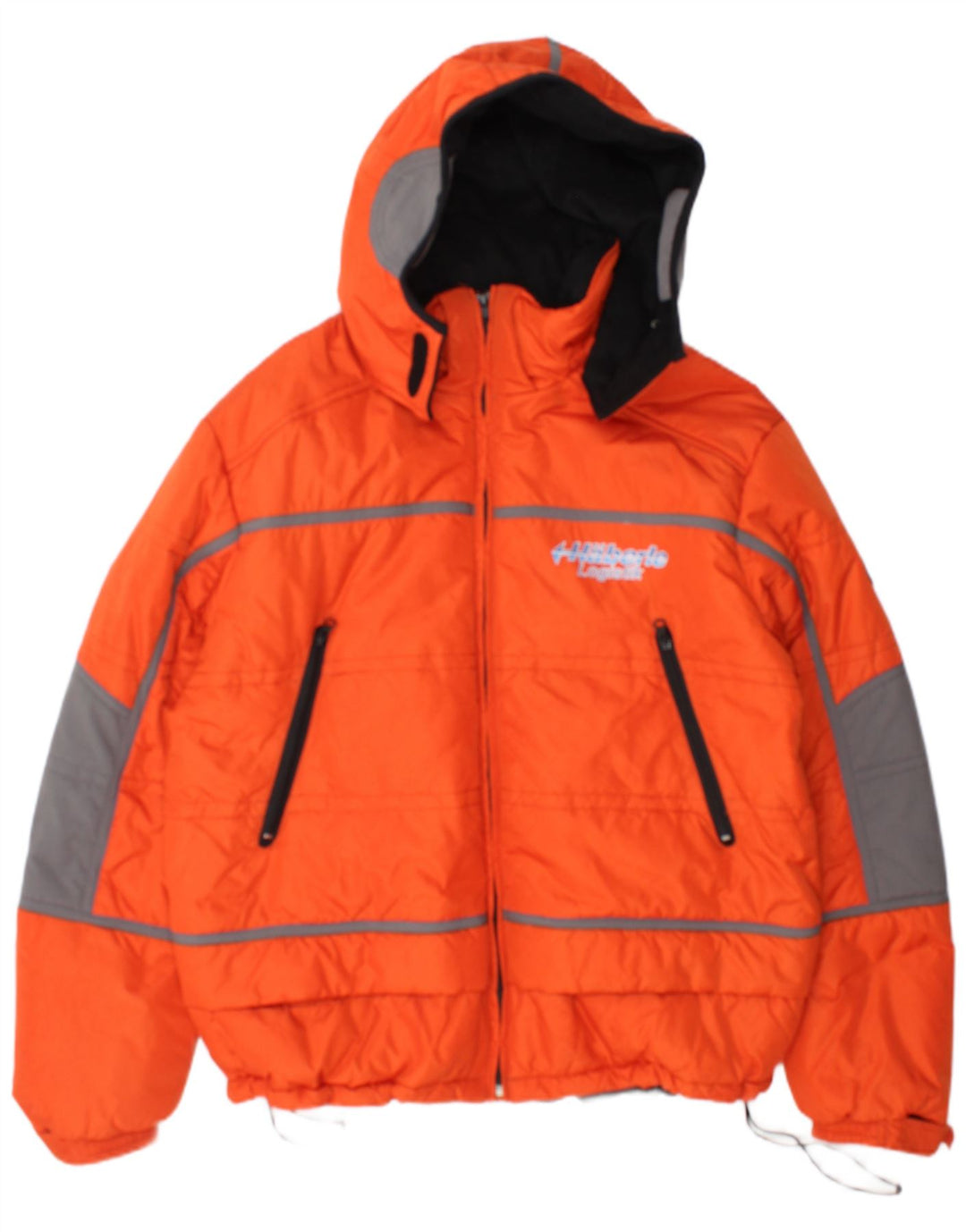 Giacca imbottita con cappuccio da uomo Diadora UK 40 Large arancione Colourblock in poliammide