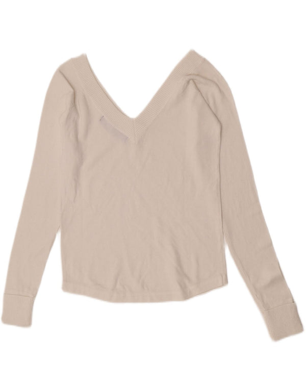 Camicetta da donna Zara Top UK 14 grande cotone bianco