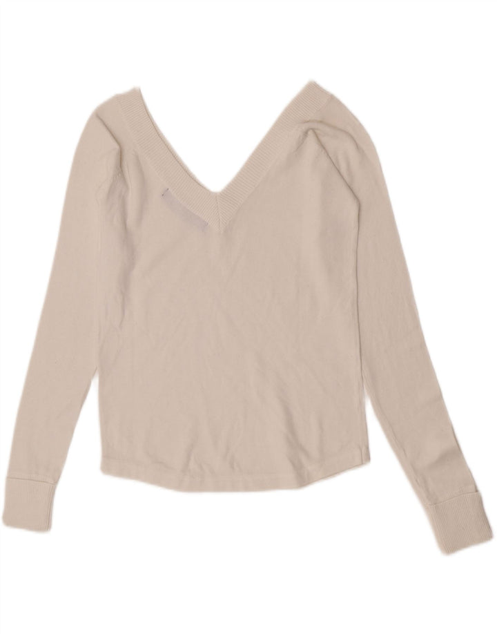 Camicetta da donna Zara Top UK 14 grande cotone bianco
