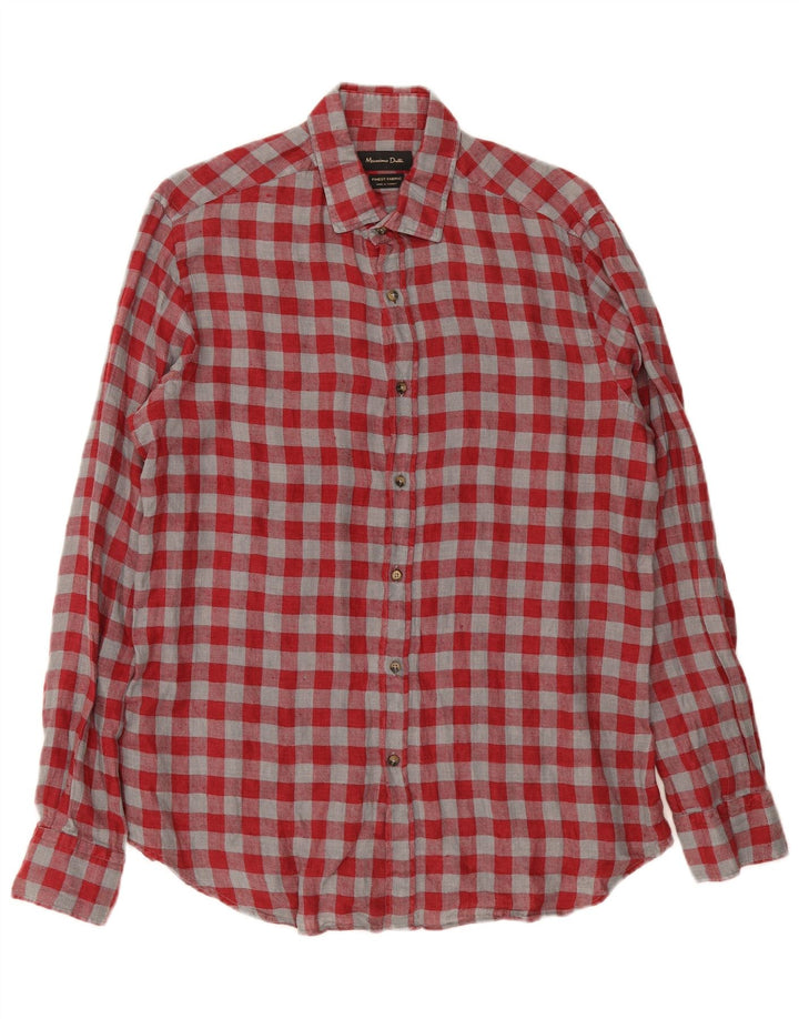 Camicia da uomo Massimo Dutti a quadri rossi grandi