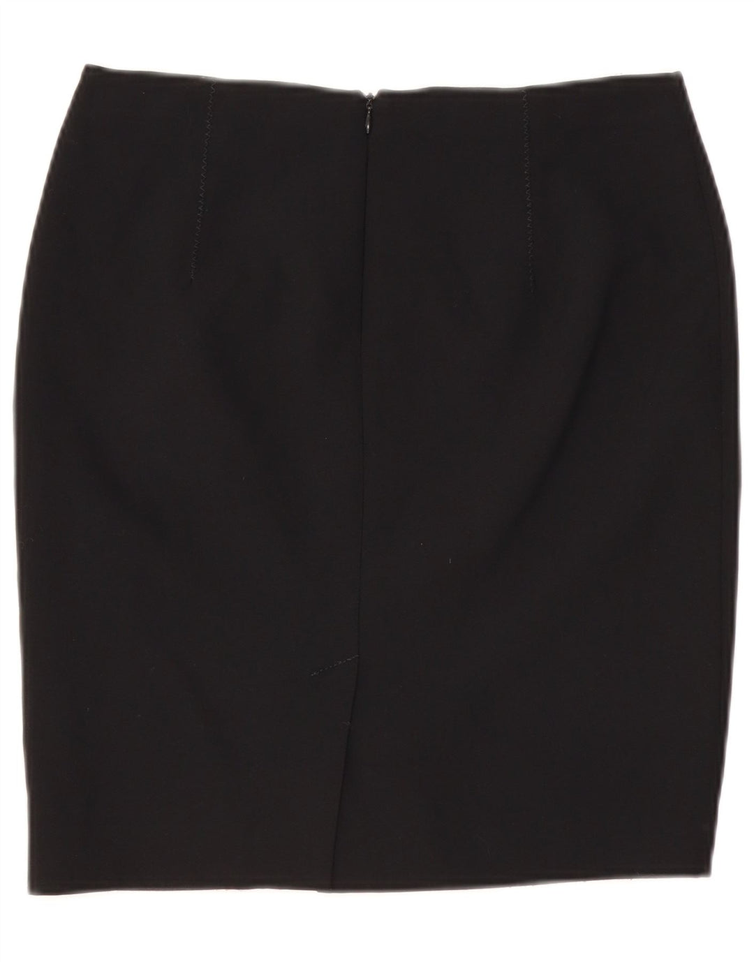 Gonna a tubino da donna VINTAGE UK 10 piccola W29 poliestere nero