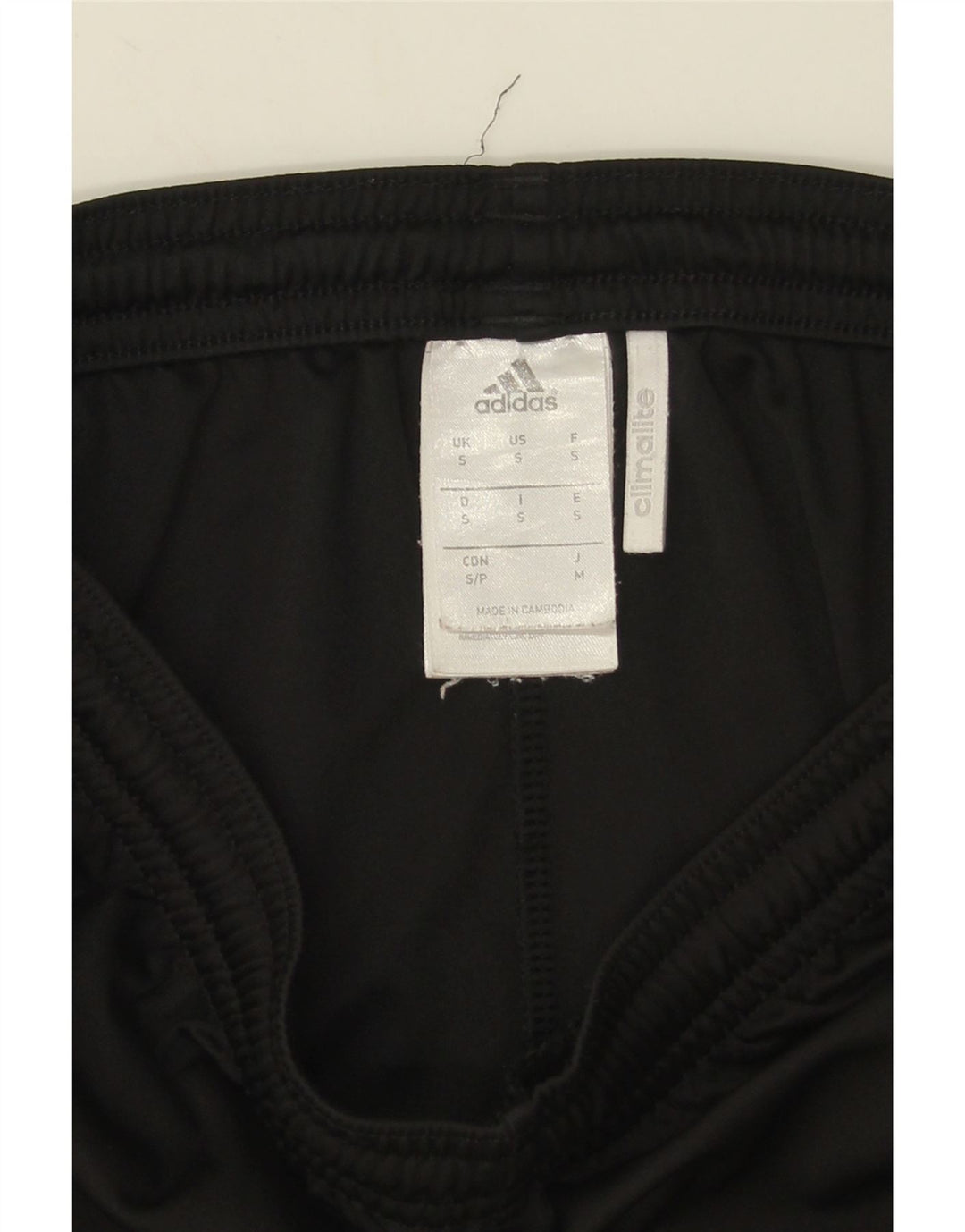 Pantaloncini sportivi Adidas Climalite da uomo piccoli in poliestere nero