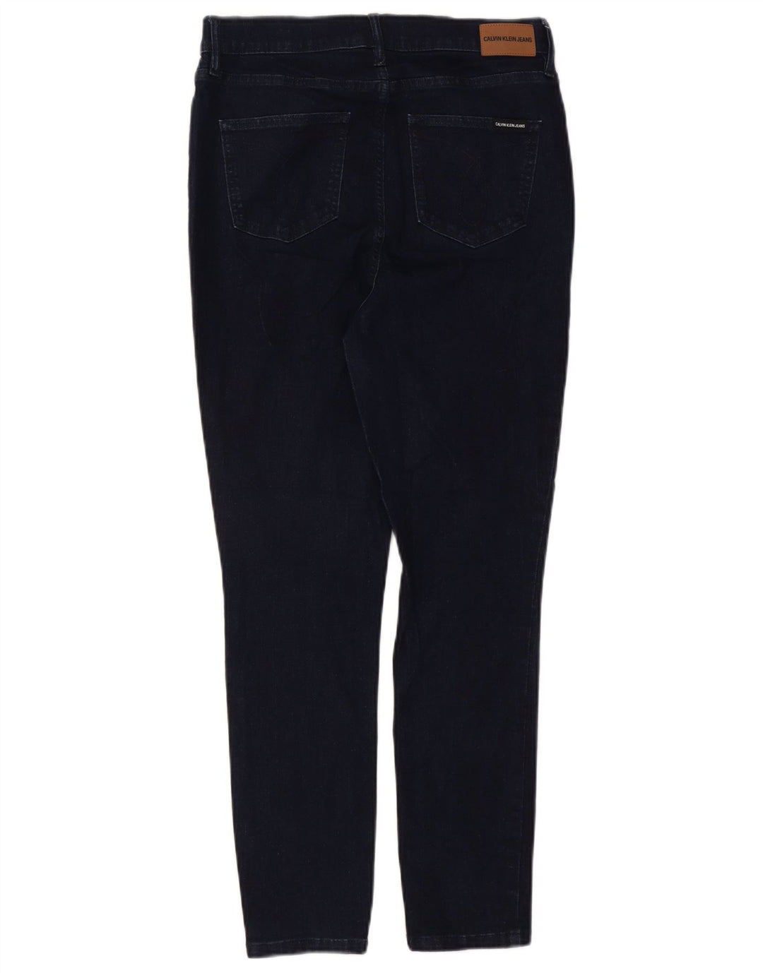 CALVIN KLEIN Jeans skinny a vita alta da donna US 12 Large W31 L26 Blu navy