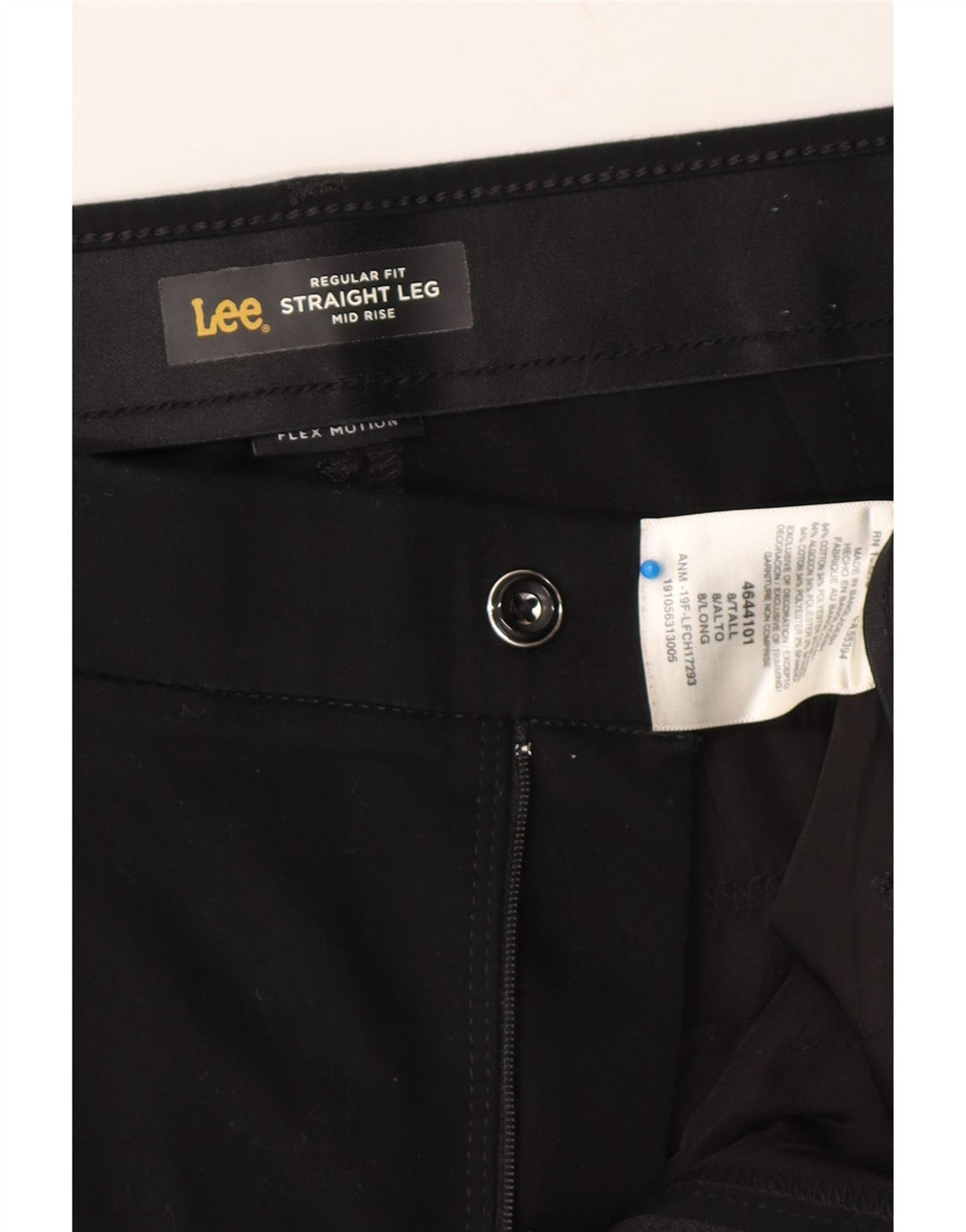 LEE Womens Tall Mid Rise Casual Trousers US 8 Medium W30 L34 Black Vintage Lee and Second-Hand Lee from Messina Hembry 