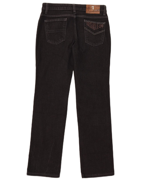 Jeans Dritti Donna Trussardi W28 L29 Cotone Nero
