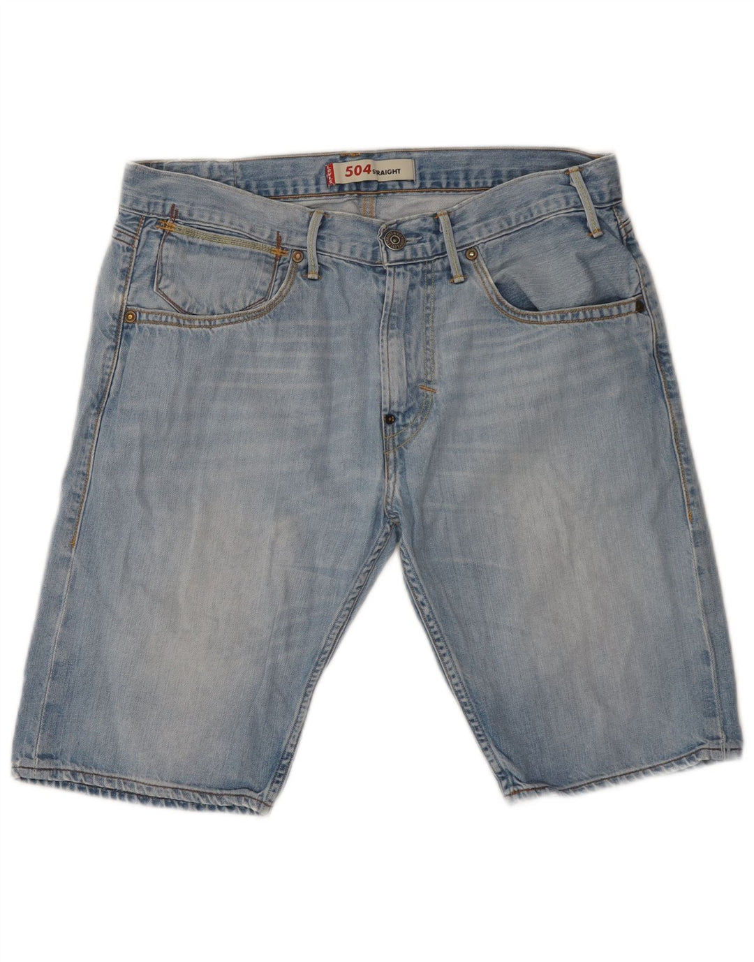 Pantaloncini di jeans Levi's 504 da uomo W32 in cotone blu medio