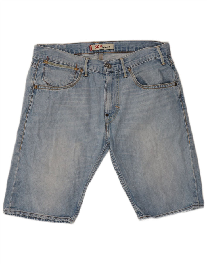 Pantaloncini di jeans Levi's 504 da uomo W32 in cotone blu medio