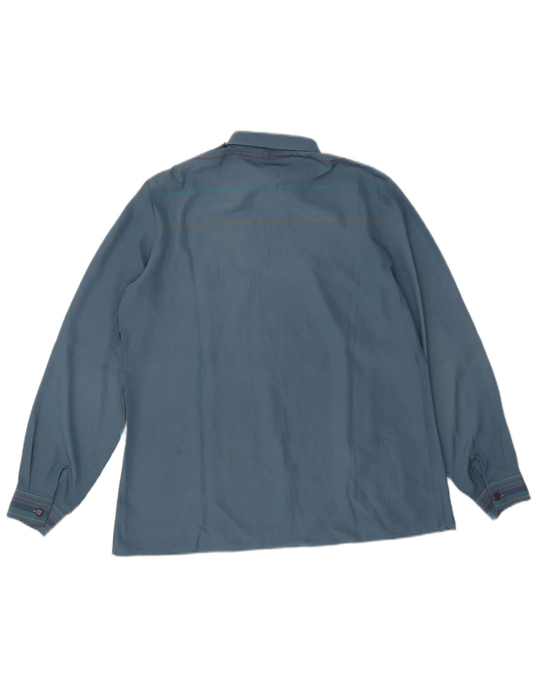 Camicia pullover vintage da donna IT 48 XL Poliestere a righe blu