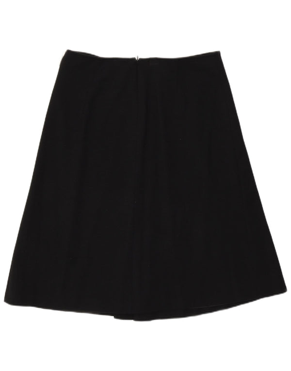 PAOLA ANTONINI Womens A-Line Skirt UK 14 Large W32  Black Wool