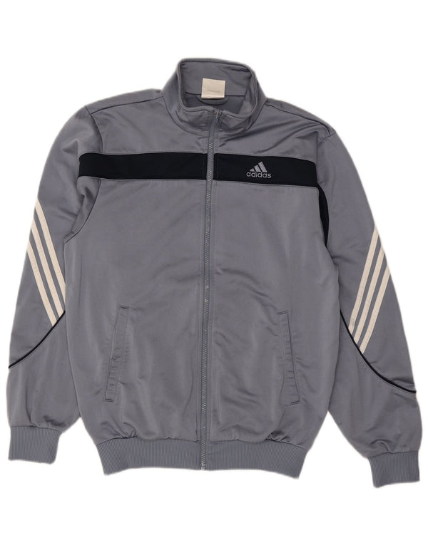Giacca da ginnastica grafica da uomo ADIDAS UK 36/38 Small Grey Colourblock