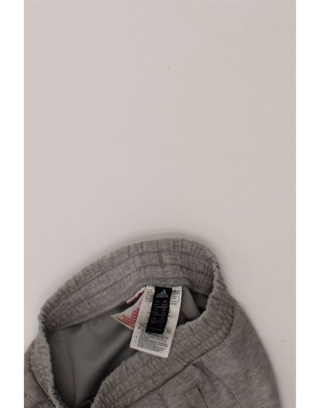ADIDAS Boys Graphic Sport Shorts 4-5 Years  Grey Cotton Vintage Adidas and Second-Hand Adidas from Messina Hembry 
