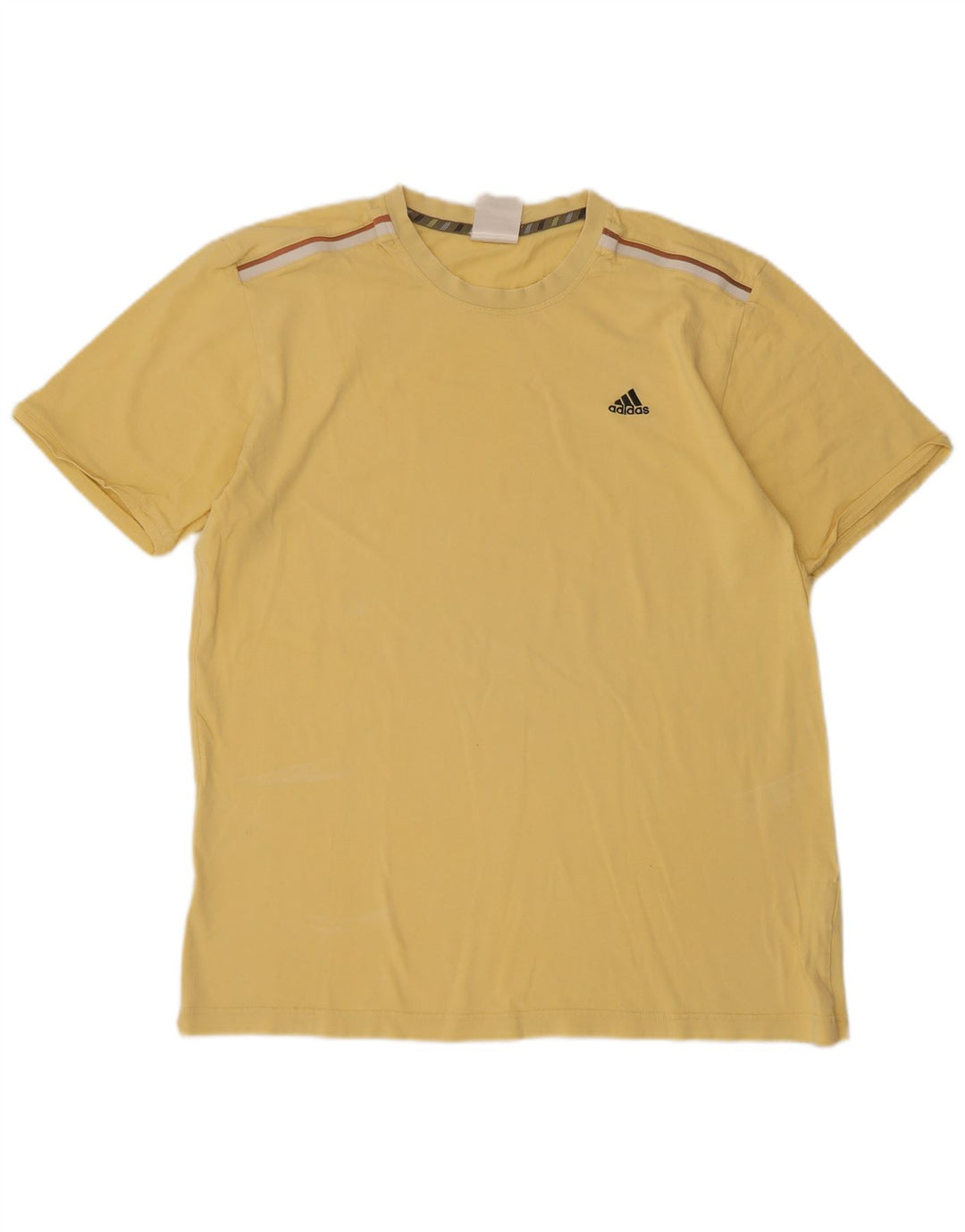 Maglietta Adidas da uomo Top Large in cotone giallo