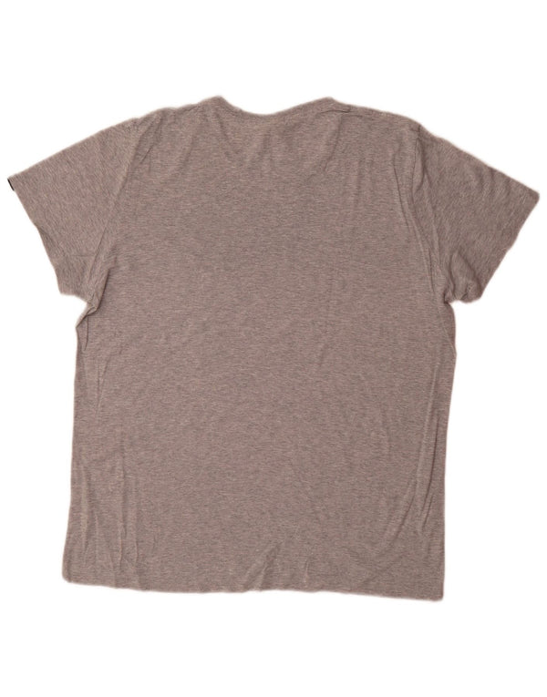 T-shirt grafica da uomo Adidas Top piccola in cotone grigio