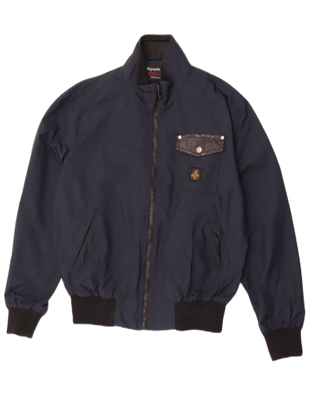 Giacca antipioggia da uomo Refrigiwear IT 48 Medium Navy Blue Colourblock Nylon