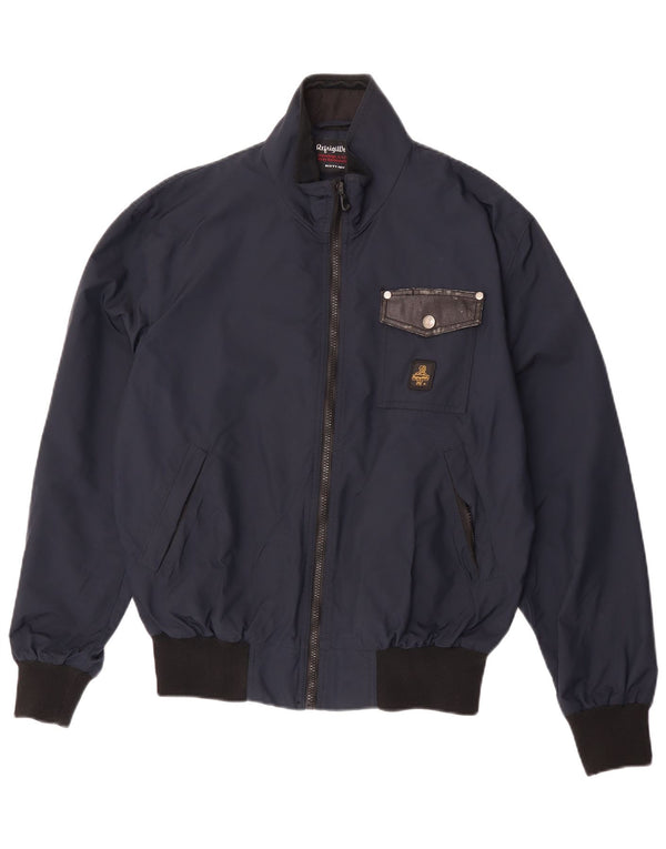 Giacca antipioggia da uomo Refrigiwear IT 48 Medium Navy Blue Colourblock Nylon