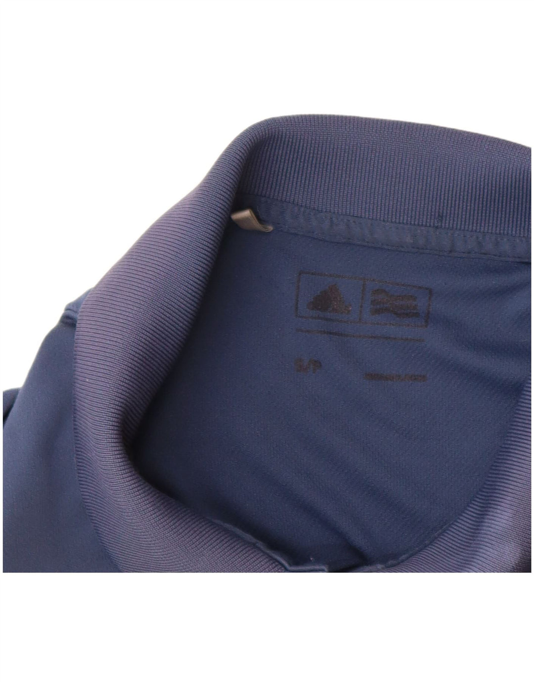 Polo ADIDAS da uomo piccola in poliestere blu navy